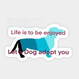 Adopt a Dog Blue Sticker